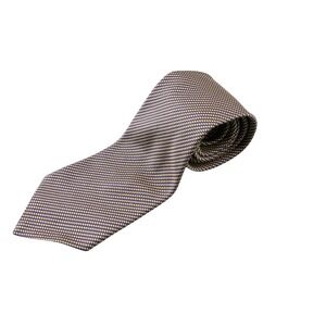 Brooks Brothers Silk Gold Blue Micro Dot‎ Silk Blend Necktie Tie Formal Business